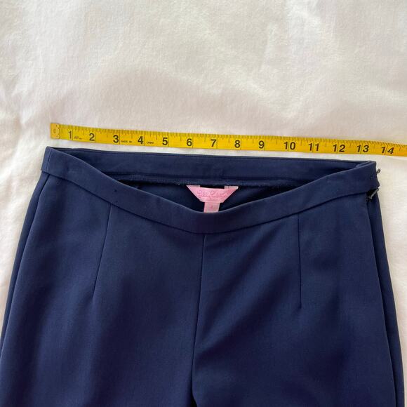 Lilly Pulitzer Midnight Navy Alessia Stretch Navy Dinner Dress Pants, Size 2 - Picture 7 of 13